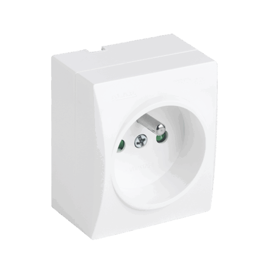 PRISE 2P+T APPARENT OPTIMO BLANC 20719BL LAP