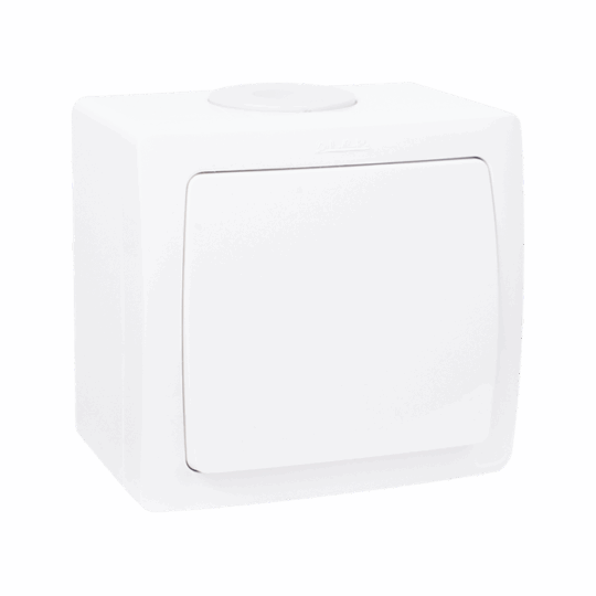 INTERRUPTEUR SIMPLE ALLUMAGE VA ET VIENT ÉTANCHE APPARENT AQUA BLANC 10612BL LAP