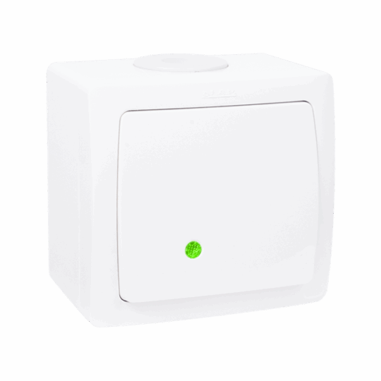 POUSSOIR LUMINEUX ÉTANCHE APPARENT AQUA BLANC 10628BL LAP