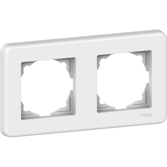 PLAQUE 2 POSTES HORIZONTAL BLANC LNA5800221 SCHNEIDER