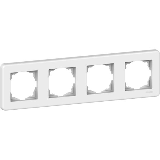 PLAQUE 4 POSTES HORIZONTAL BLANC LNA5800421 SCHNEIDER