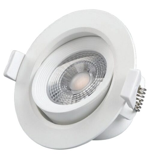 SPOT ENCASTRE ROND BLANC 5W LED 6000K ORIENTABLE