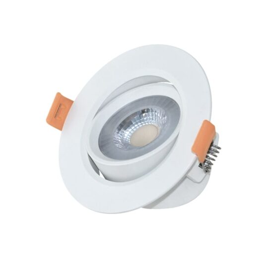 SPOT ENCASTRE ROND BLANC 12W LED 4000K ORIENTABLE