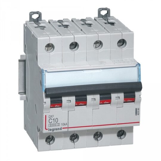 DISJONCTEUR 4P 10A (C) 6000A/10KA 407896 LEGRAND