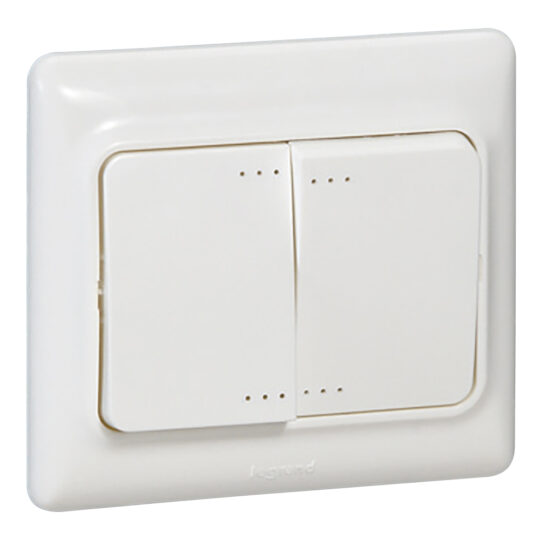INTERRUPTEUR DOUBLE ALLUMAGE BLANC 10A KAPTIKA 782102 LEGRAND