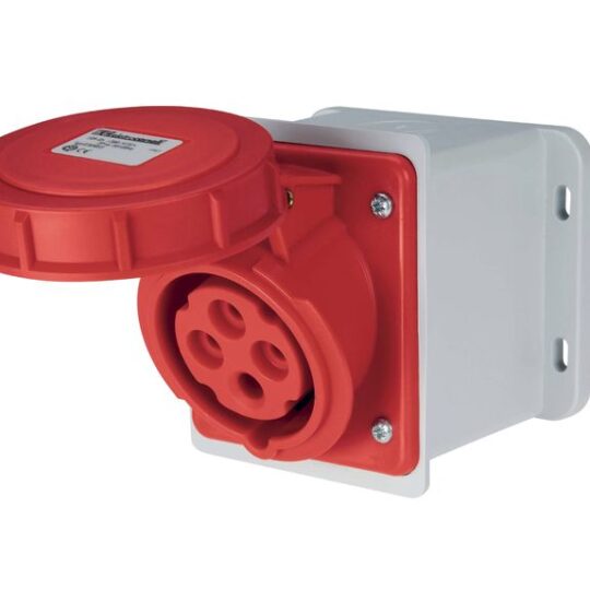 BOITIER VIDE DROIT PLASTIQUE POUR PRISE INDUSTRIELLE DE (16A ET 32A) ELETTROCANALI