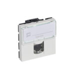 PRISE RJ45 CATEGORIE6A MOSAIC 2 MODULES BLANC 076576 LEGRAND
