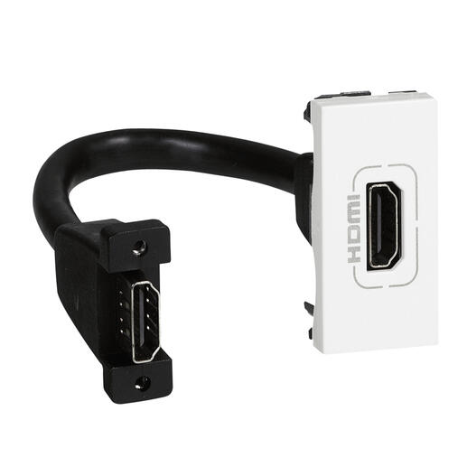 PRISE HDMI TYPE-A VERSION 2.0 PRECONNECTORISEE MOSAIC 1 MODULE BLANC 078778 LEGRAND