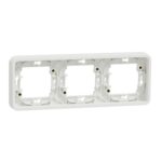 CADRE 3 POSTES HORIZONTAL - ENCASTRÉ - IP55 - IK08 - BLANC MUREVA STYL MUR39109 SCHNEIDER