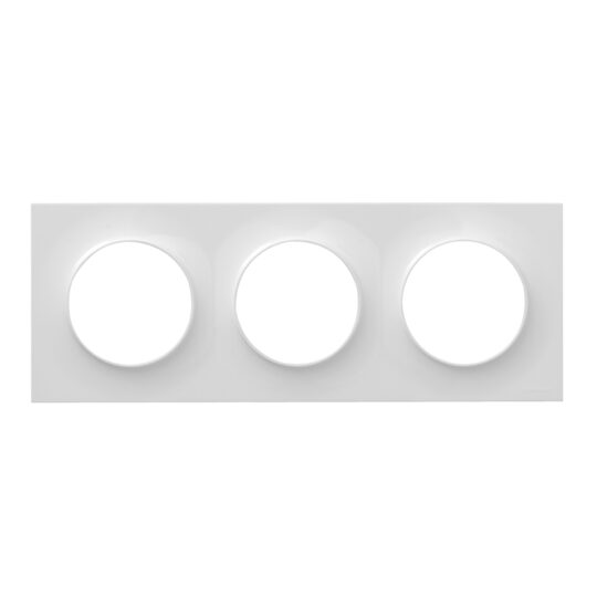 CADRE 3 POSTES BLANC ENTRAXE 71MM ODACE S520706 SCHNEIDER