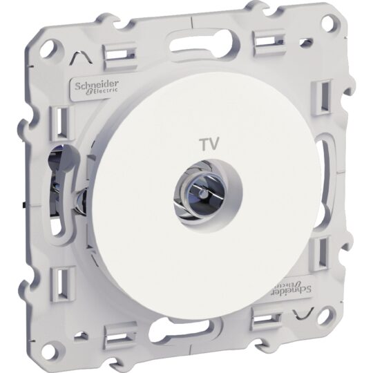 PRISE TV BLANC A GRIFFES S525445 ODACE SCHNEIDER