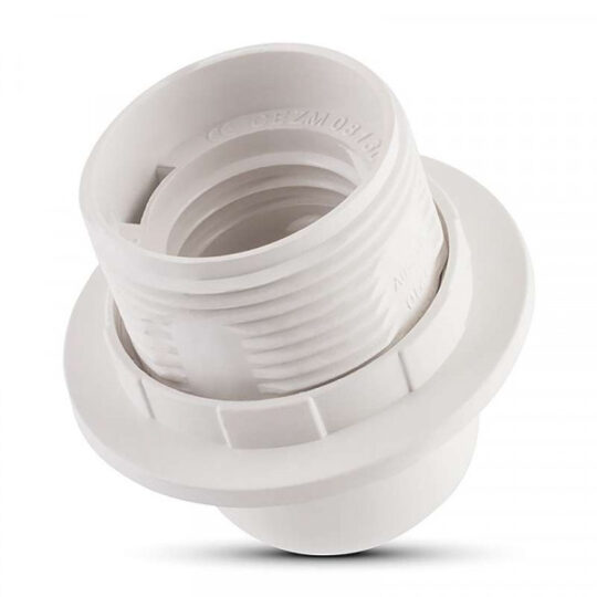 DOUILLE ABAT JOUR E27-250V-4A-BLANCHE ECK52015