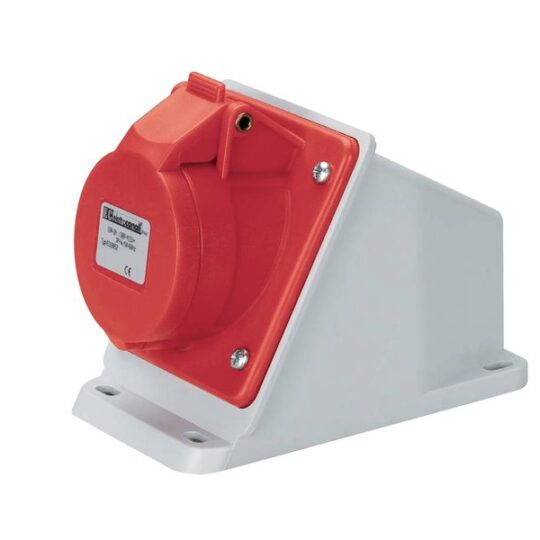 PRISE SUR BOITIER DROIT IP44 380V 3P+N+T 32A EC690581D ELETTROCANALI