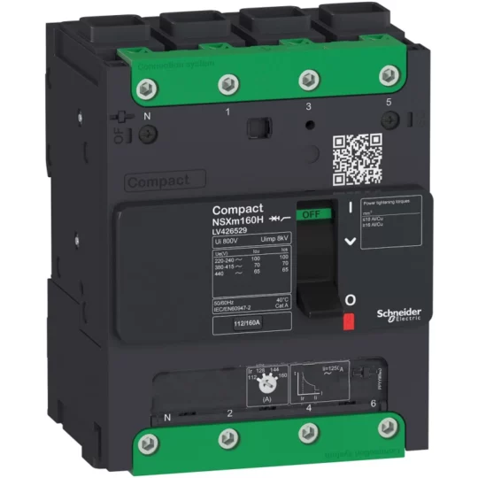 DISJONCTEUR 25kA 80A 4P/4D COMPACT NSXm TM80D LV426226 SCHNEIDER