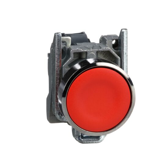 BOUTON POUSSOIR ROUGE Ø22 1O XB4BA42 SCHNEIDER