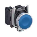 BOUTON POUSSOIR BLEU Ø22 1F XB4BA61 SCHNEIDER
