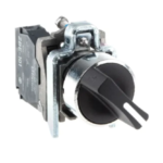 BOUTON TOURNANT NOIR Ø22 A MANETTE 2 POSITION FIX 1F XB4BD21 SCHNEIDER