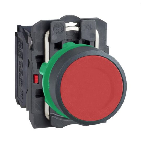 BOUTON POUSSOIR ROUGE Ø22 - 1O IMPULSION XB5AA42 SCHNEIDER