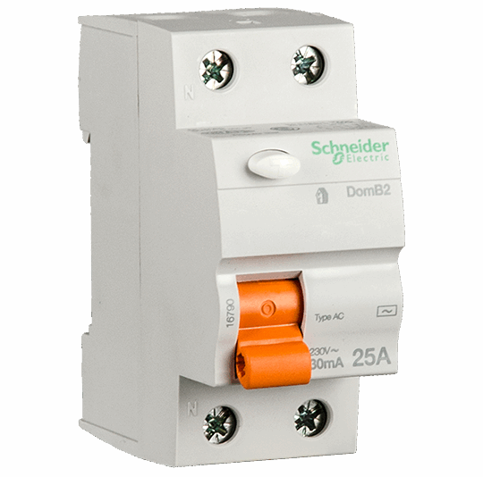 DISJONCTEUR DIFFÉRENTIEL 2P 40A 30MA TYPE AC DOMAE 16793 SCHNEIDER