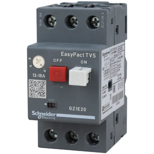 DISJONCTEUR MOTEUR GZ1E AC3 3P3D 13-18A EASYPACT TM GZ1E20 SCHNEIDER