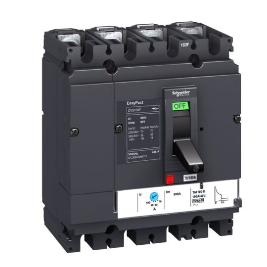 DISJONCTEUR 36kA 160A 4P3D 415V AC EASYPACT CVF160F TMD160A LV516353 SCHNEIDER