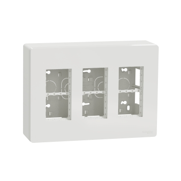 BOITE DE CONCENTRATION SAILLIE COMPLÈTE 3 COLONNES 4 MODULES BLANC UNICA NU123418 SCHNEIDER