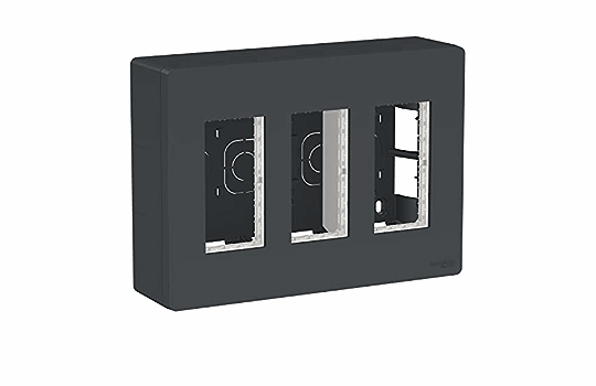 BOITE DE CONCENTRATION SAILLIE COMPLÈTE 3 COLONNES DE 4 MODULES ANTHRACITE UNICA NU123454 SCHNEIDER