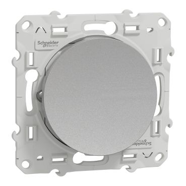INTERRUPTEUR SIMPLE ALLUMAGE VA ET VIENT ALUMINIUM 10A ODACE S530204 SCHNEIDER