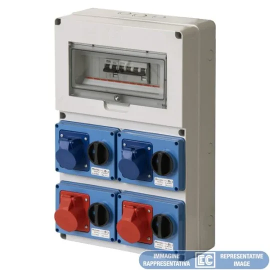 COFFRETS ASSEMBLES 2X 2P+T-16A / 1X 3P+N+T-32A IP65 EC6902575 ELETTROCANALI