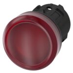 TETE DE VOYANTS LUMINEUX RONDE ROUGE AVEC SUPPORT 3SU1001-6AA20-0AA0+SUP SIEMENS