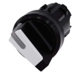 COMMUTATEUR A MANETTE LUMINEUX NOIRE 2POSITION O-I ROND 3SU1002-2BF10-0AA0 SIEMENS
