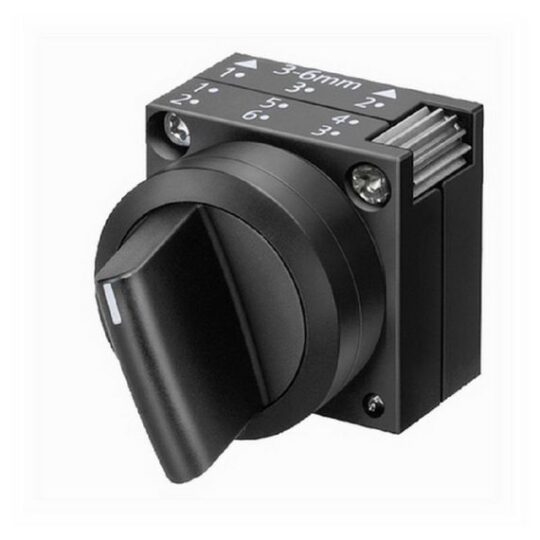 COMMUTATEUR A MANETTE 3 POSITIONS NOIRE 1-0/0-2 ROND 3SB3000-2EA11 SIEMENS