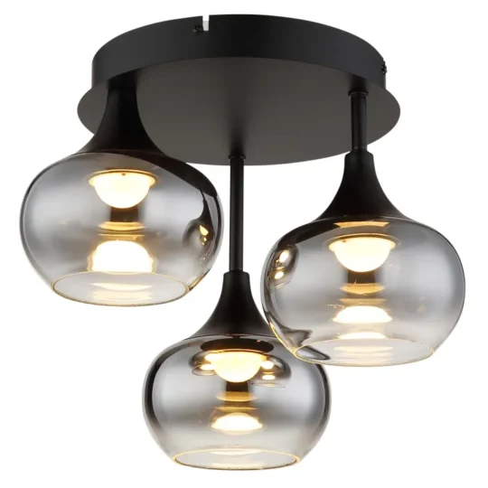 SUSPENSION VERRE FUME E27 60W 15470S CENI/GLOBO