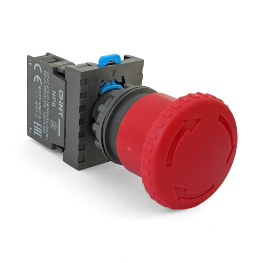 BOUTON POUSSOIR ARRÊT D'URGENCE A ACCROCHAGE 1NO Ø40 NP8-10ZS/14 104626 CHINT