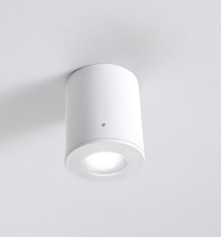 SPOT APPARENT IP55 1 X GU10 3,5W 3K LED FRANCA 90 BLANC SATIN AVEC AMPOULE 3A7.000.000.WXU1R FUMAGALLI