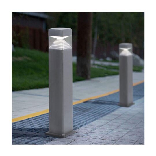 LAMPADAIRE IP55 1 X GX53 7W 4000K LED ESTER 800 GRIS AVEC AMPOULE DS1.564.000.LXC1L FUMAGALLI