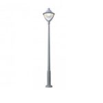 LAMPADAIRE IP65 1 X E27 50W 3000K LED EKTOR 2500/BEPPE 400 GRIS AVEC AMPOULE P50.361.000.LXH1R FUMAGALLI
