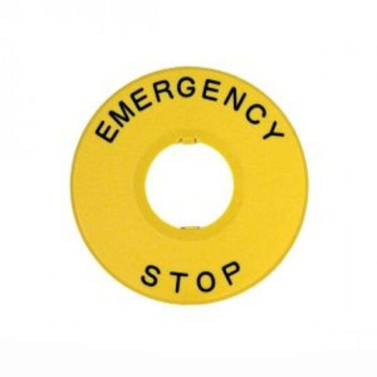 ÉTIQUETTE D'ARRÊT D'URGENCE JAUNE Ø60 NP2-BY9330 576784 CHINT