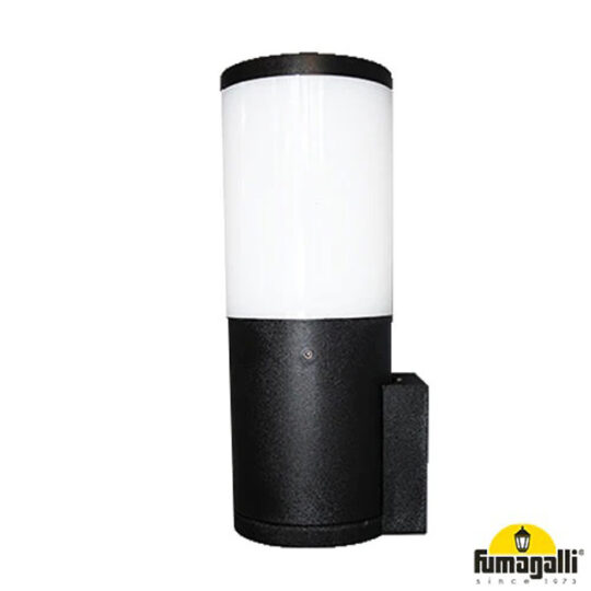APPLIQUE MURALE IP55 1 X E27 6W 4K LED AMELIA WALL NOIR OPAL AVEC AMPOULE DR2.570.000.AYF1L FUMAGALLI