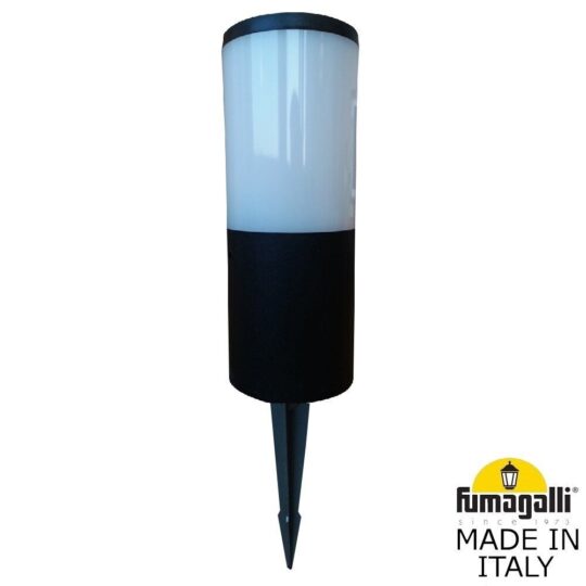 LAMPE DE JARDIN A PIQUET IP55 1 X E27 6W 4K LED AMELIA SPIKE NOIR OPAL AVEC AMPOULE DR2.572.000.AYF1L FUMAGALLI
