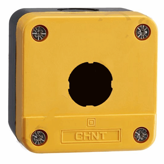 BOITE A BOUTON VIDE 1 TROUS Ø22 JAUNE IP65 NPH1-10J 587057 CHINT
