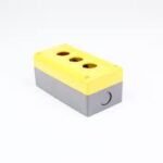 BOITE A BOUTON VIDE 3 TROUS Ø22 JAUNE IP65 NPH1-30J 587059 CHINT