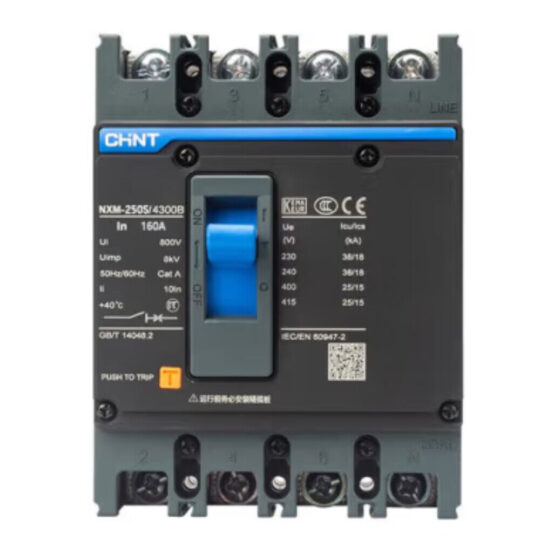 DISJONCTEUR 4P 160A BM SÉRIE 250 NXM-250E/4300B 947505 CHINT
