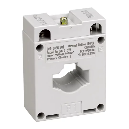 TRANSFORMATEUR D’INTENSITÉ 50/5A CLASS 0,5 SERIE BH-0,66 30I 824009 CHINT