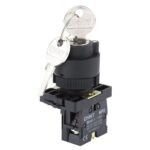 INTERRUPTEUR BOUTON TOURNANT A CLÉ 2 POSITION NF, RETOUR A "O" NP2-EG41 573841 CHINT