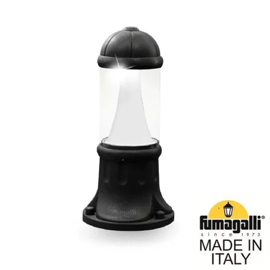 LAMPADAIRE IP55 1 X GX53 10W CCT JARDIN COURT SAURO 500 NOIR CONE BLANC D15.553.000.AXD1KCRB FUMAGALLI
