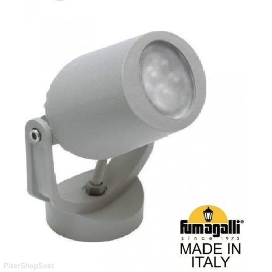 PROJECTEUR LED IP66 1 X GU10 3,5W 3K LED MINITOMMY GRIS SATIN AVEC AMPOULE 1M1.000.000.LXU1R FUMAGALLI