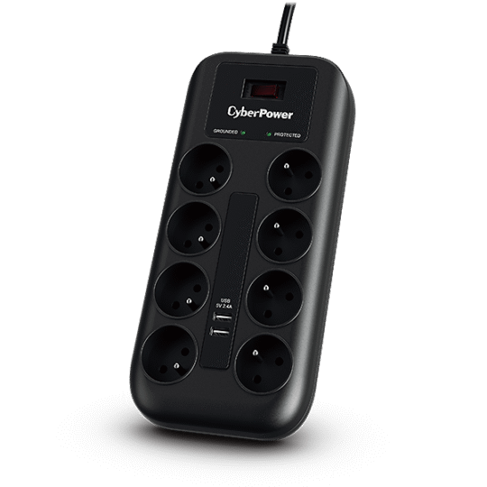 BLOC MULTIPRISES 8*2P+T FR + 2*USB P0820SUF0-FR NITRAM