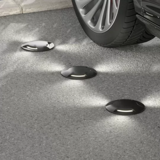 SPOT AU SOL ENCASTRE ÉTANCHE IP67 1 X GX53 D160MM 10W CCT NOIR SATIN + AMPOULE 3F3.000.000.AXD1K FUMAGALLI