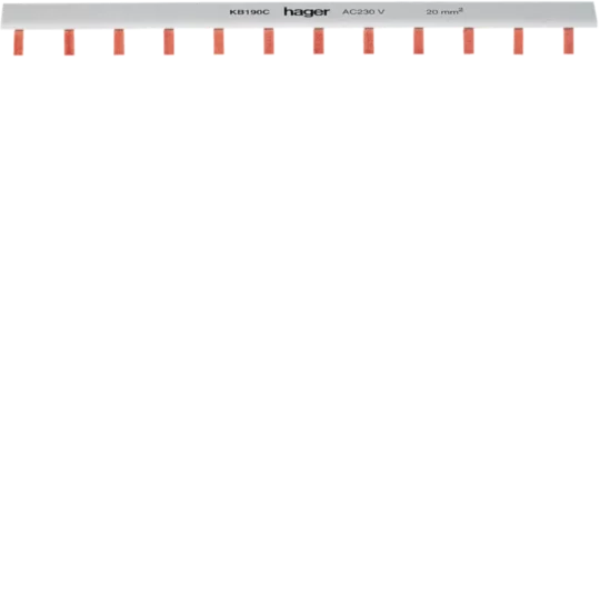 BARRE DE PONTAGE UNIPOLAIRE 24M KB190C HAGER